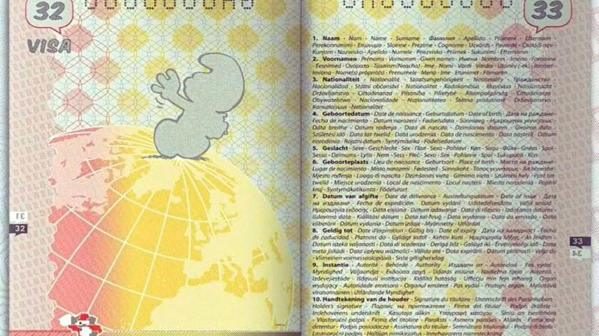 Los nuevos pasaportes belgas de tiras cómicas aumentan la seguridad y la diversión