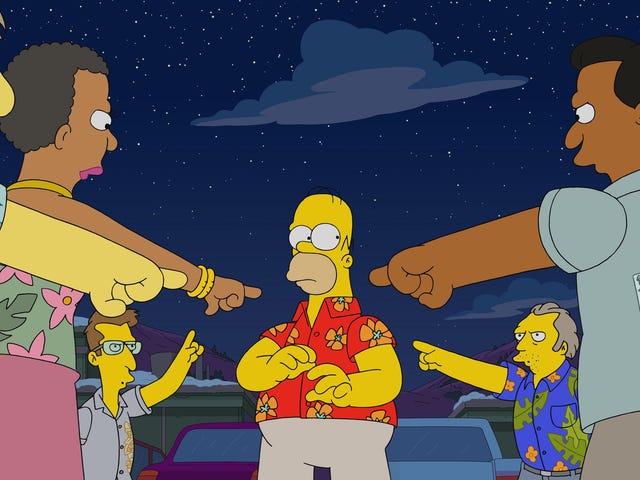 The Simpsons (semacam) menanggapi klaim bahwa Homer akan berhenti mencekik Bart