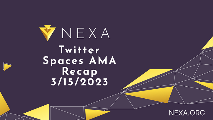 NEXA Twitter 공간 AMA 2023년 3월 15일 요약