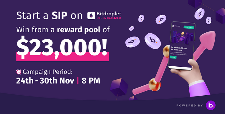 Starte ein SIP auf Bitdroplet Decentralized und gewinne aus einem Belohnungspool von 23.000 $!