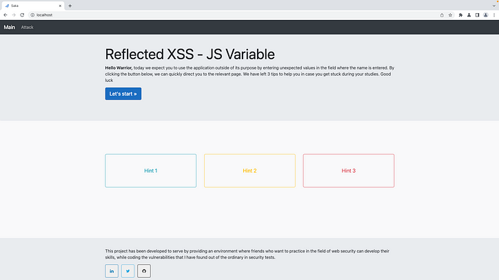 XSS refletido (variável JS)