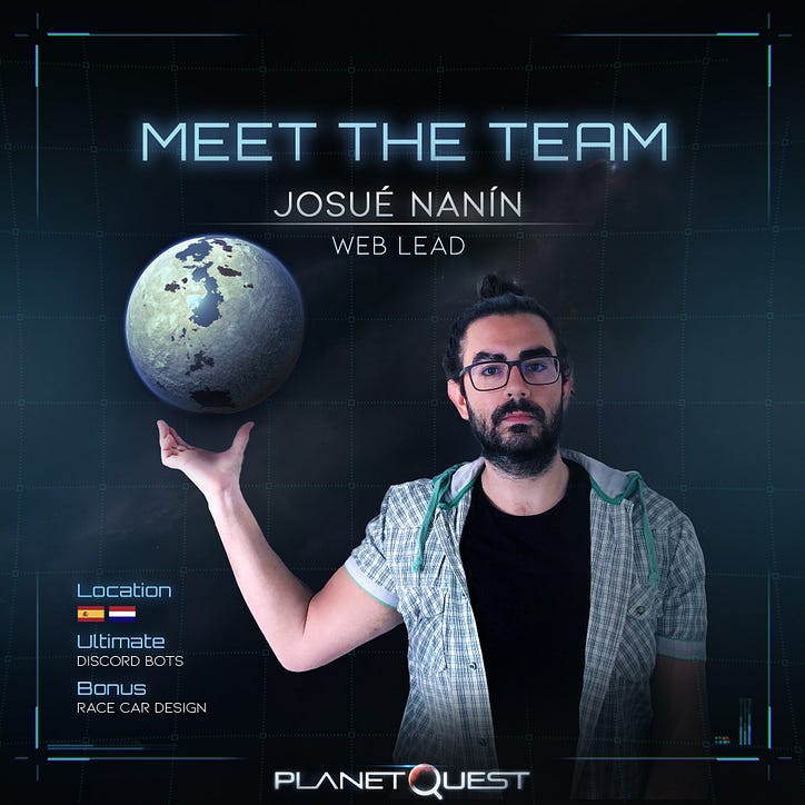 Conheça a Equipe PlanetQuest: Josué Nanín — Web Lead